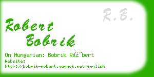 robert bobrik business card